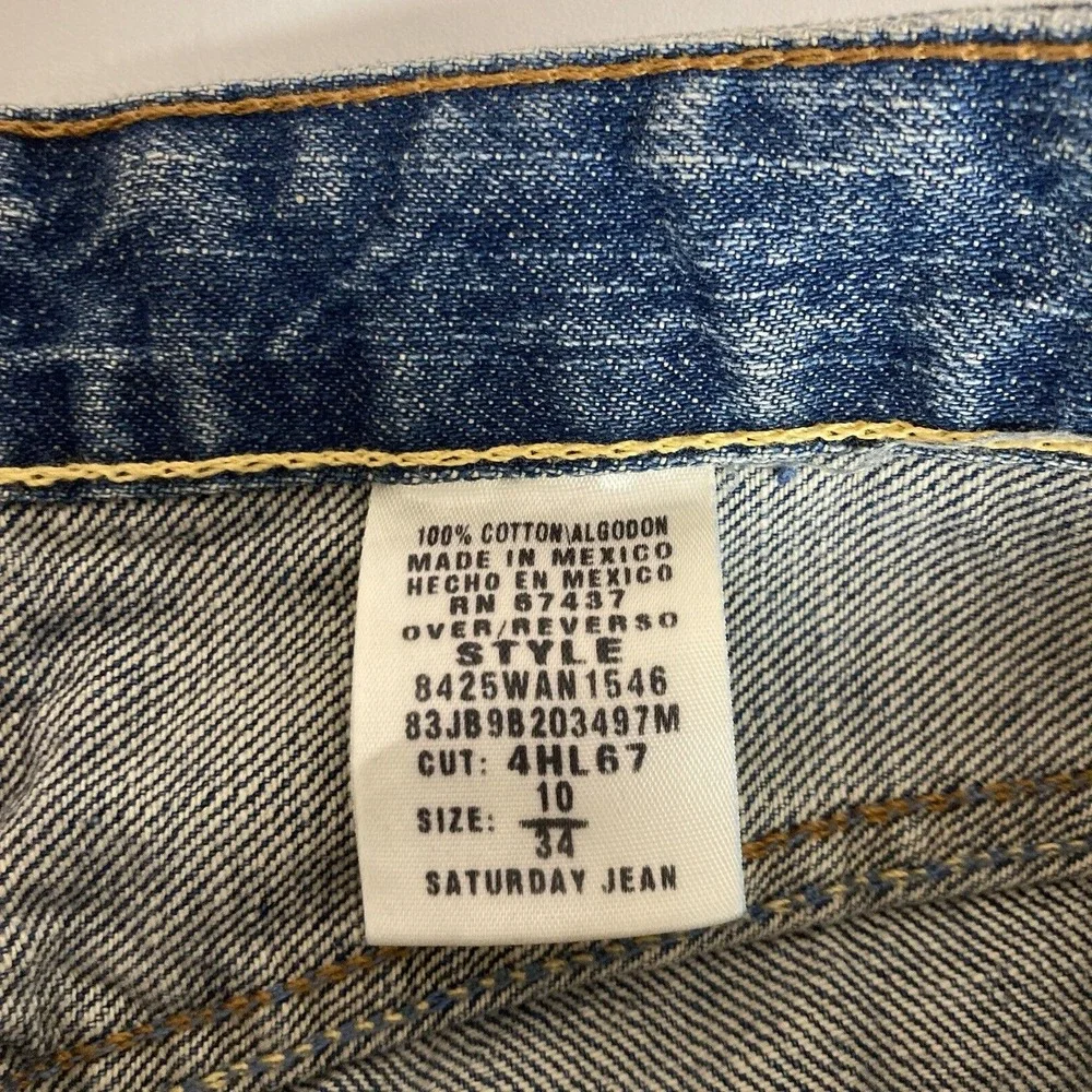 Polo Jeans Co Ralph Lauren Saturday Jean Womens 32x30 Blue Wide Leg High Baggy